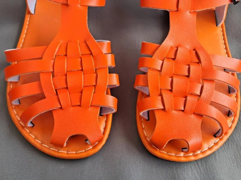 Oranje sandalen met gesp - zeer trendy - maat 38 – photo 3